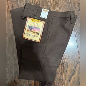 Wrangler Cream and Brown Boot Pants Jeans Poster Label